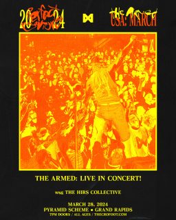 										Event poster for The Armed + The HIRS Collective
									