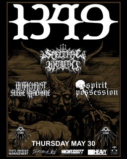 										Event poster for 1349 + Spectral Wound + Antichrist Siege Machine + Spirit Possession
									