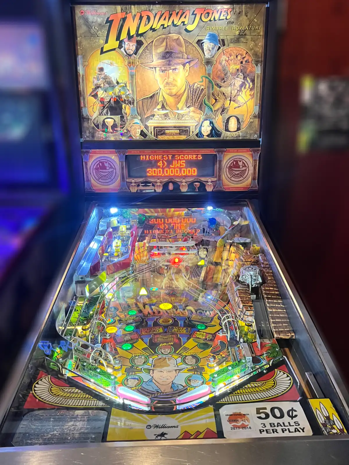 Indiana Jones pinball machine