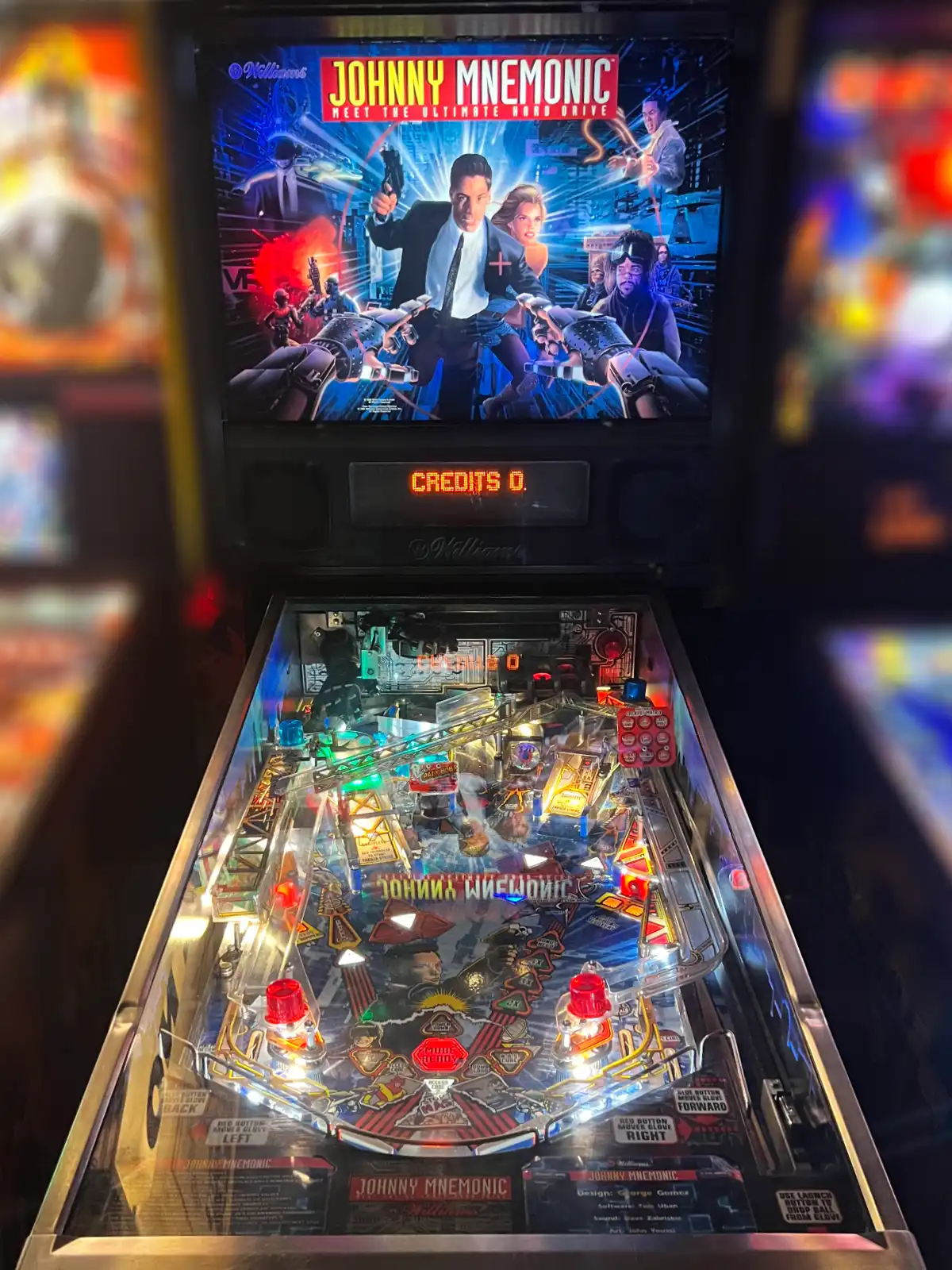 Johnny Mnemonic Meet the Ultimate Hard Drive pinball machine