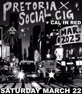 										Event poster for Pretoria + Social Cig + Cal In Red
									