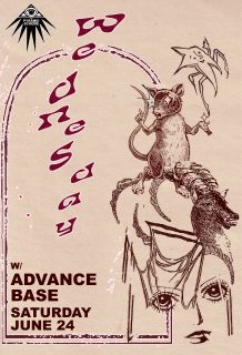Event poster for Wednesday + Advance Base