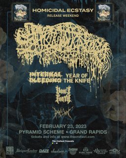 										Event poster for Sanguisugabogg + Internal Bleeding + Year of the Knife + Vomit Forth + Dawn Of Agony
									